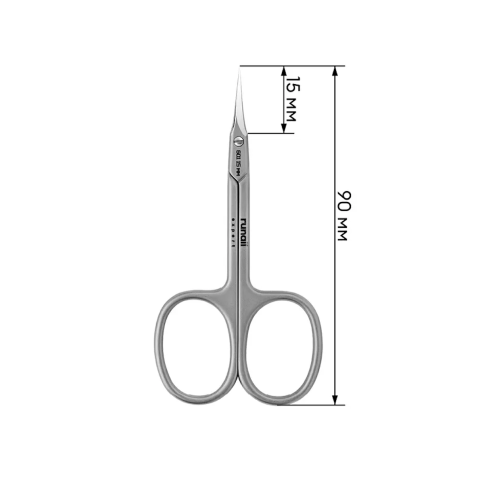 601/15 RuNail Ножницы для кутикулы матовые 90/15 мм