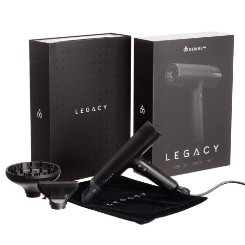 LD-1889 Black DEWAL Фен PRO Legacy, 1700 Вт, 2 насадки + диффузор