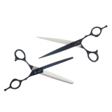  SET ВS8-7 Набор из двух ножниц парикмахерских 7" черные в чехле