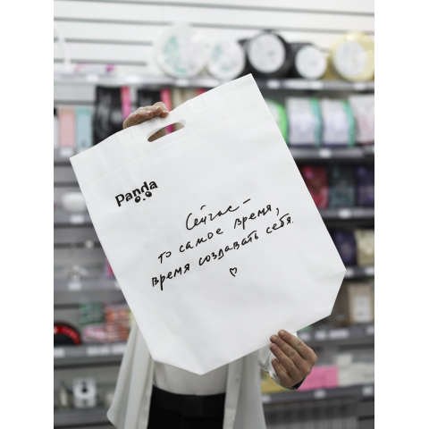 Сумка для покупок Панда белая