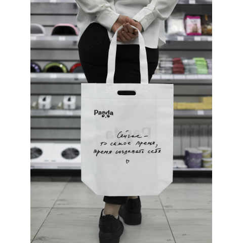Сумка для покупок Панда белая