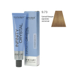 КОНЦЕПТ INFINITY CRYSTAL 9.73 Гелевый краситель, светлый блондин коричнево-золотистый, 60 мл.