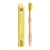Зубная щётка Бамбуковая средней жесткости, жёлтая