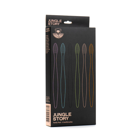 Комплект Зубных щёток Бамбуковых, 6 шт.