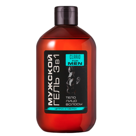 CLARIO Мужской гель для душа 3в1, 400 мл.